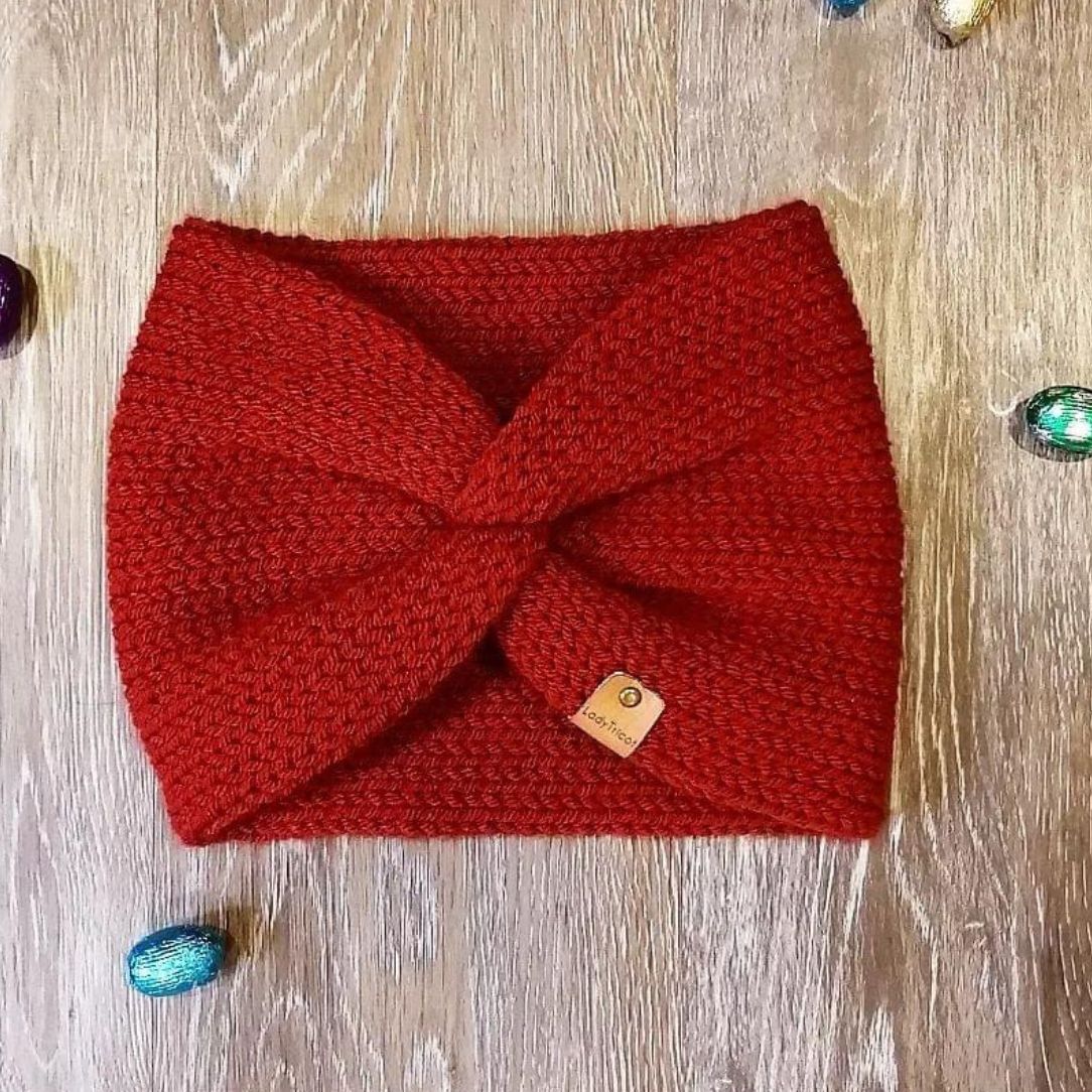 Bandeau Tremblant en tricot - Rouille - Boutique Articho