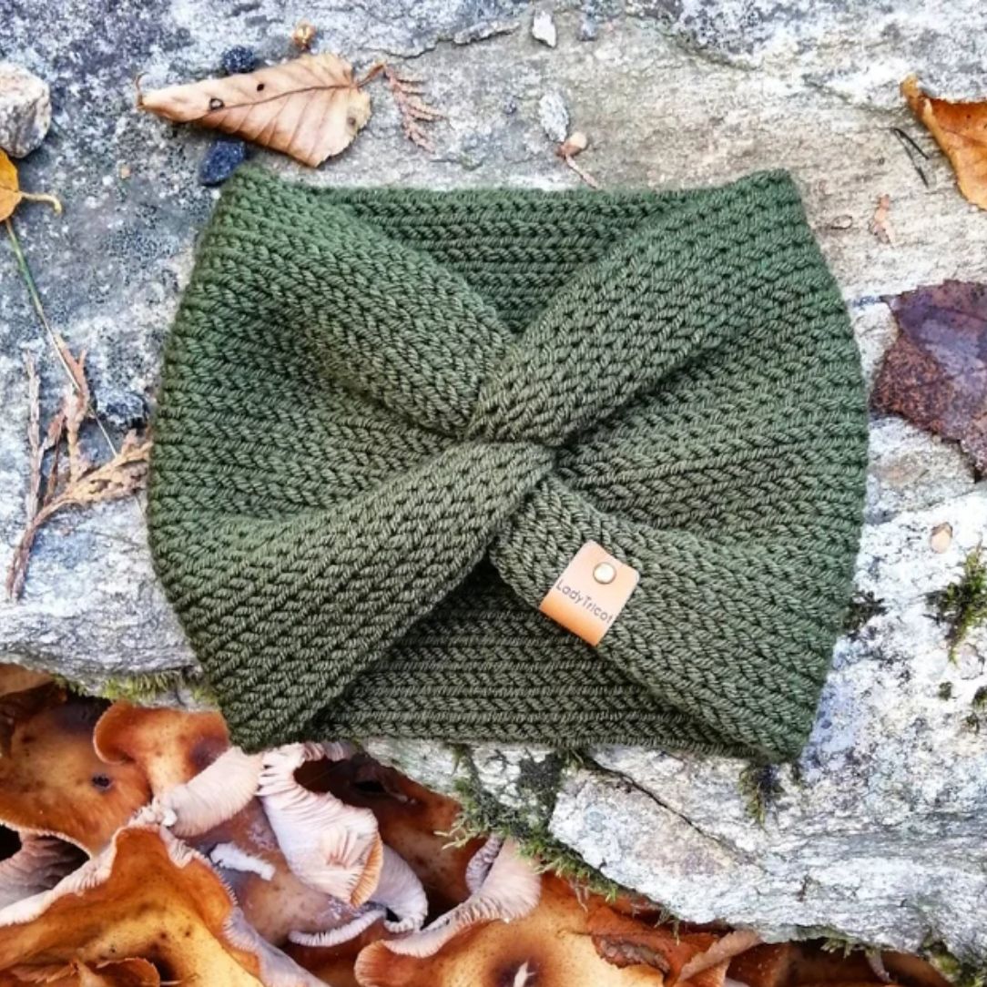 Bandeau Tremblant en tricot - Vert - Boutique Articho