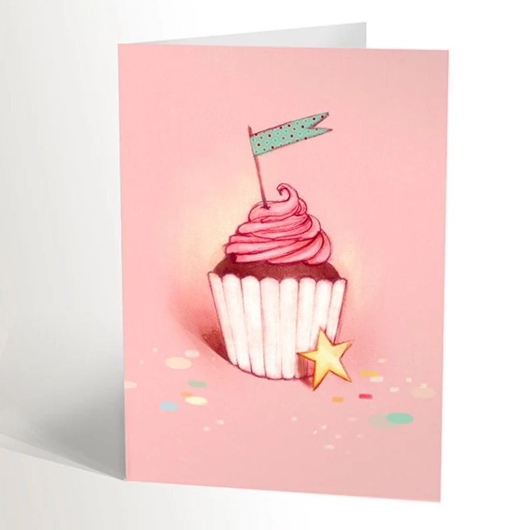 Carte - Rose cupcake - Boutique Articho