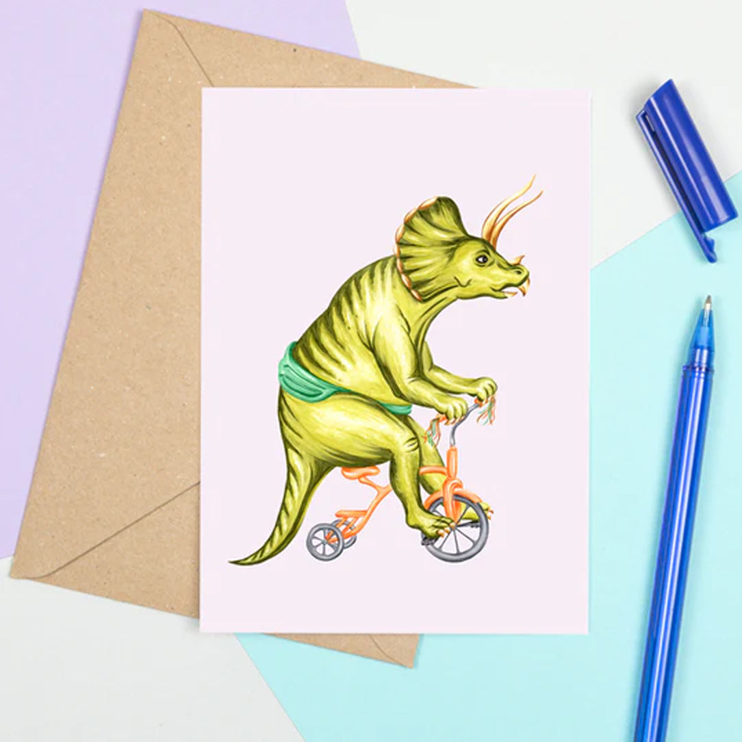 Carte Triceratops à tricycle - Boutique Articho
