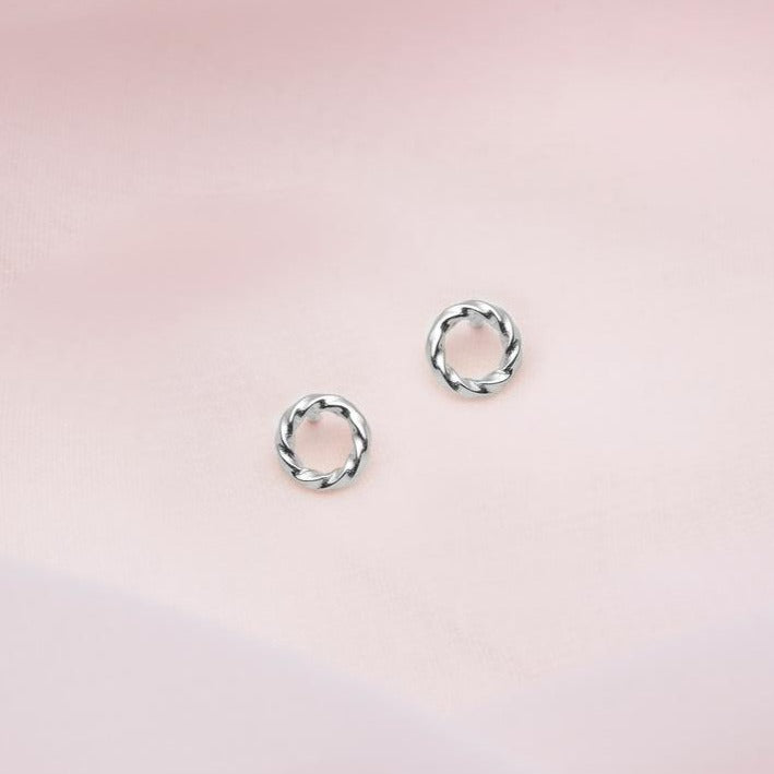 Boucles d'oreilles - mini cercle torsadé - Boutique Articho