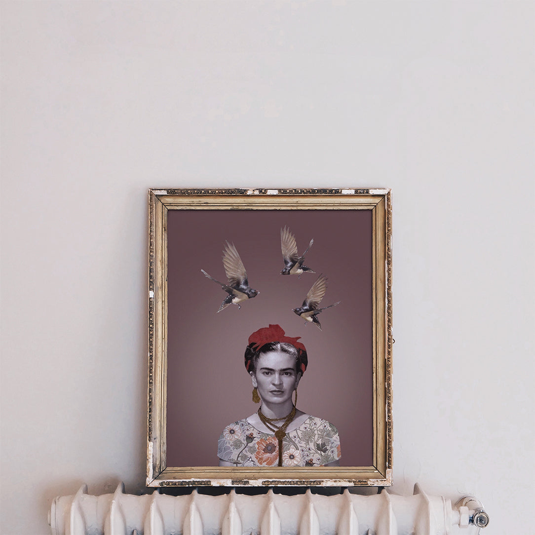 Affiche - Frida aux oiseaux - Boutique Articho