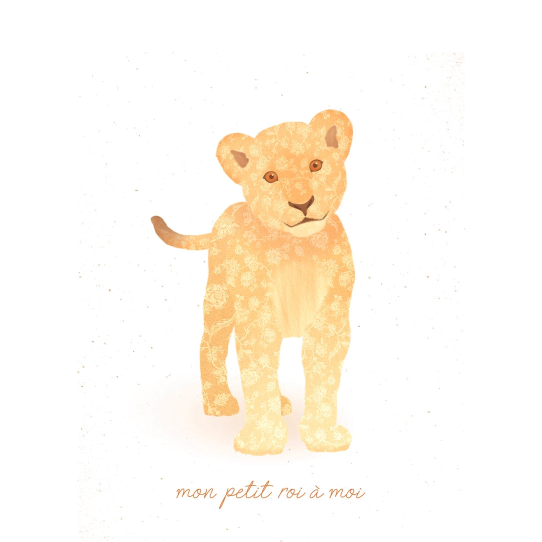 Carte de souhaits - Petit lion