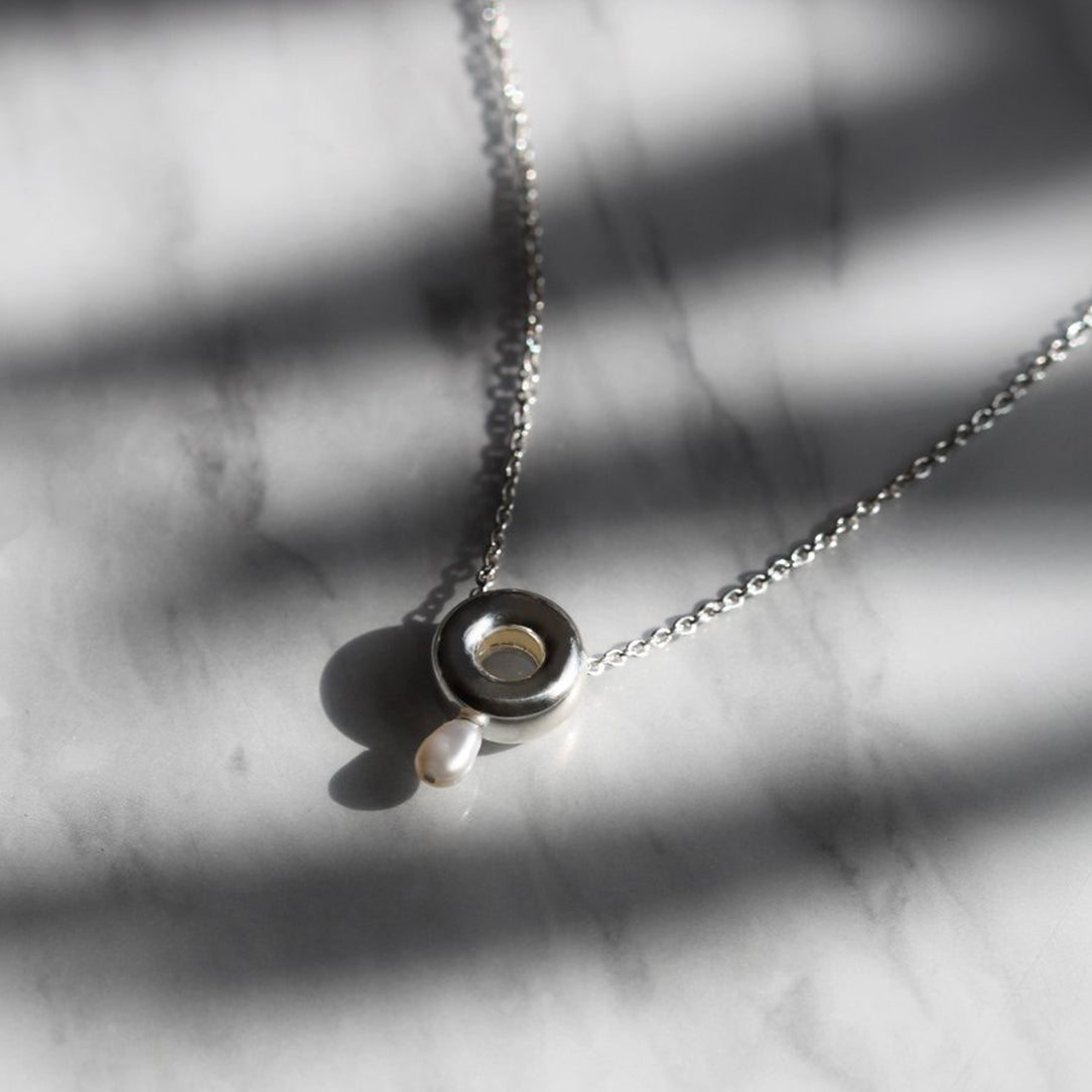 Collier cercle + perle - Boutique Articho